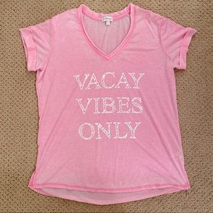 PJ Salvage Vacay Vibes Only Pink Shirt